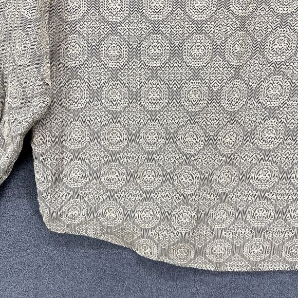 Vintage Atlantic Connection Button Up Shirt Men Large Retro Abstract Long Sleeve - Picture 15 of 16